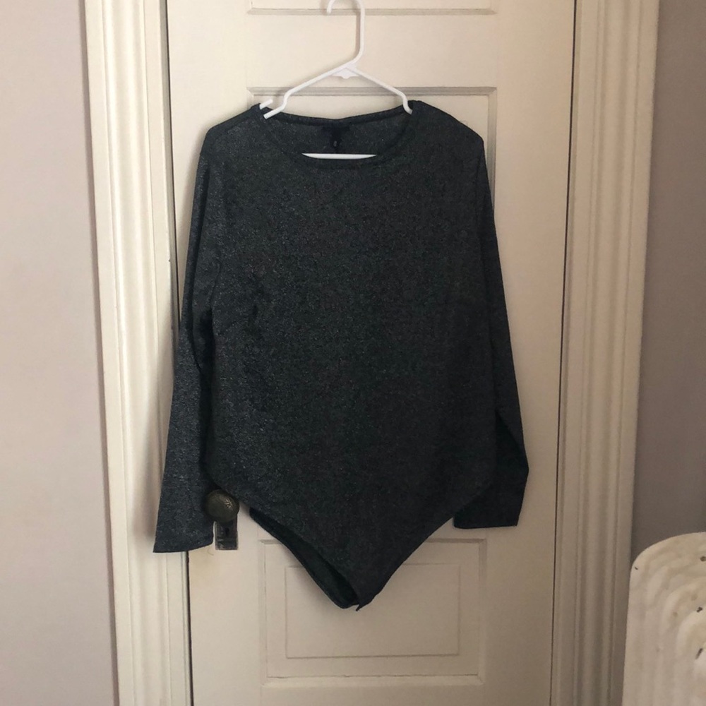 Who What Wear sparkly long sleeve bodysuit